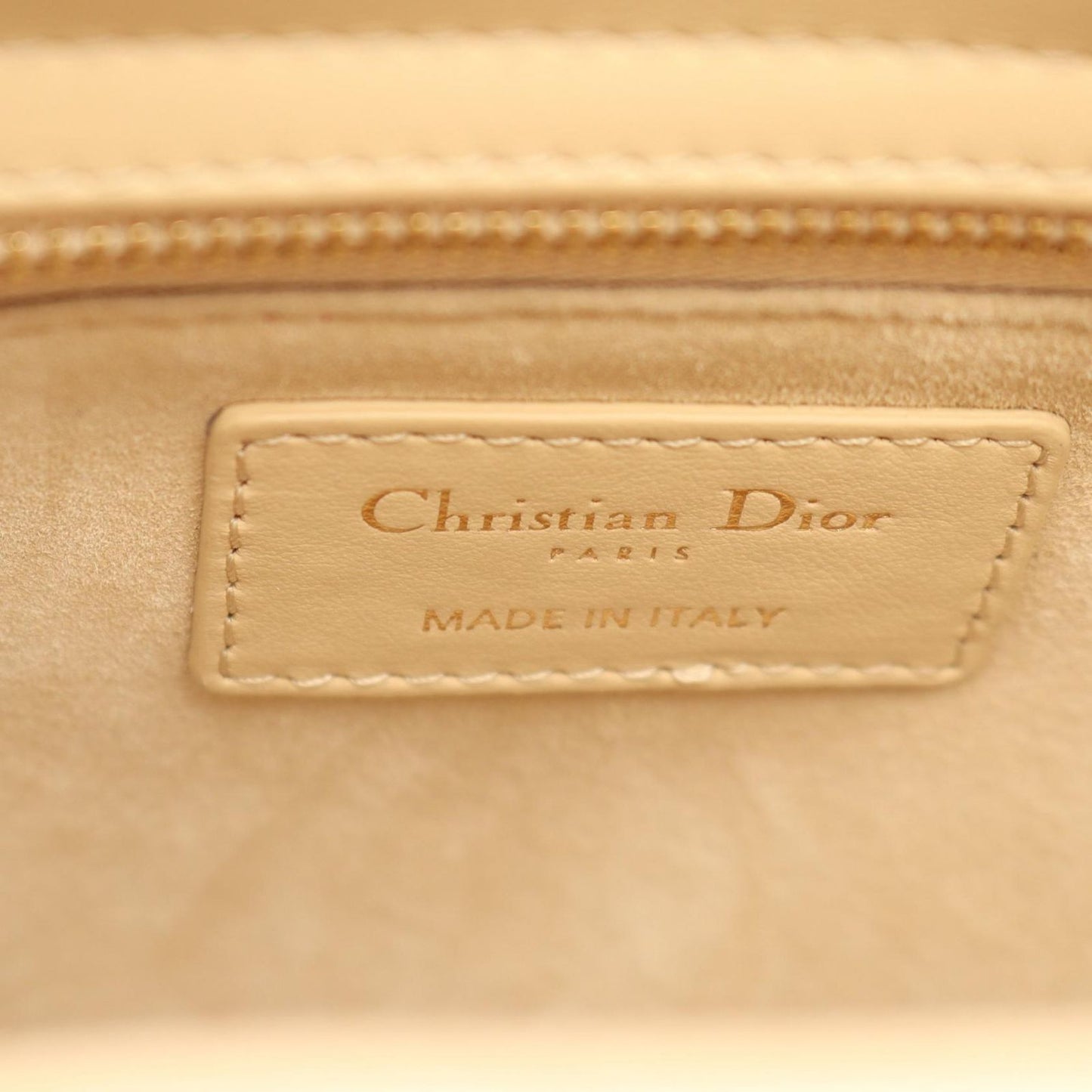 Dior Handbag Lady Dior 2-Way Beige Canvas Leather Tote — view 4
