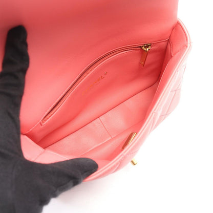Chanel Shoulder Bag Quilted Pink Lambskin Chain — view 3
