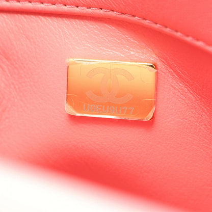 Chanel Shoulder Bag Quilted Pink Lambskin Chain — view 5