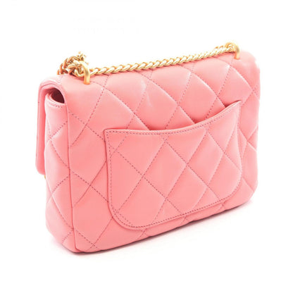 Chanel Shoulder Bag Quilted Pink Lambskin Chain — view 2