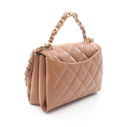 Chanel Shoulder Bag Quilted 2-Way Camel Leather Chain — view 2