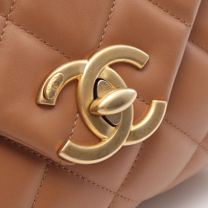 Chanel Shoulder Bag Quilted 2-Way Camel Leather Chain — view 7