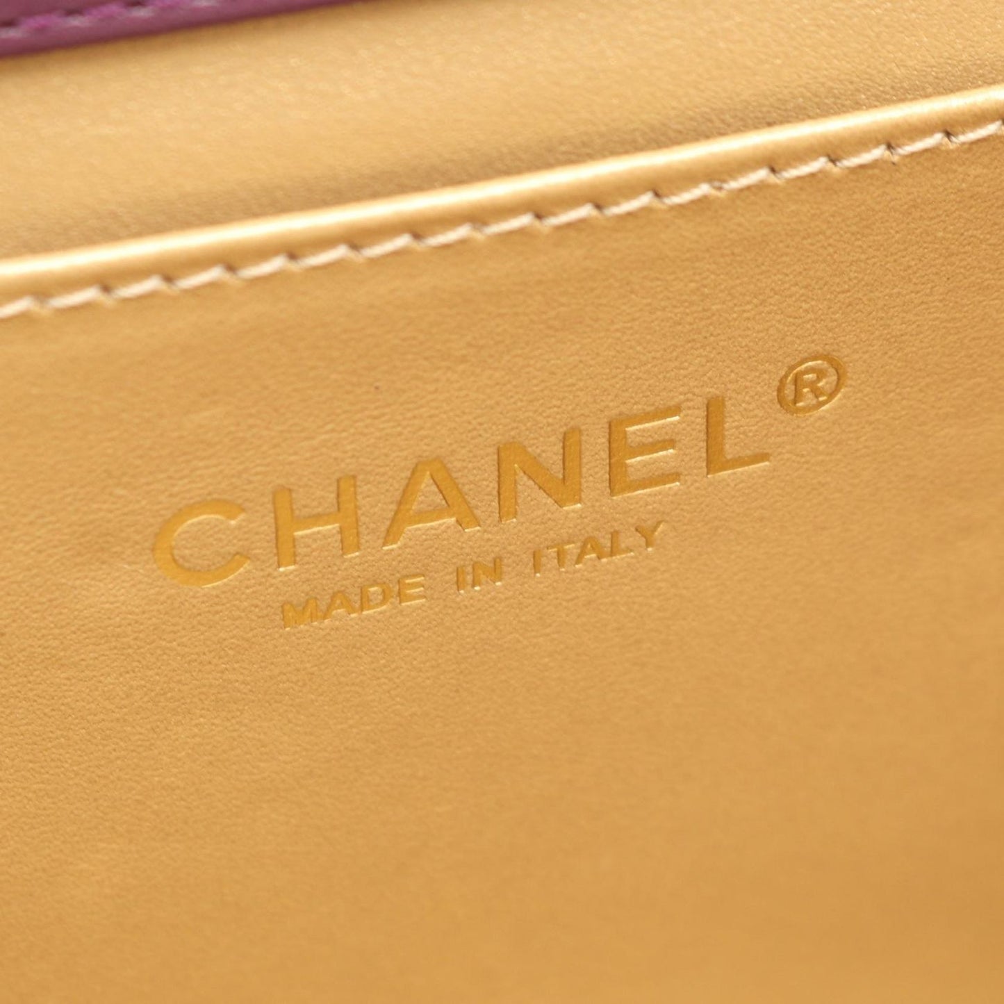 Chanel Shoulder Bag Mini Quilted Purple Lambskin Small Flap Chain — view 4