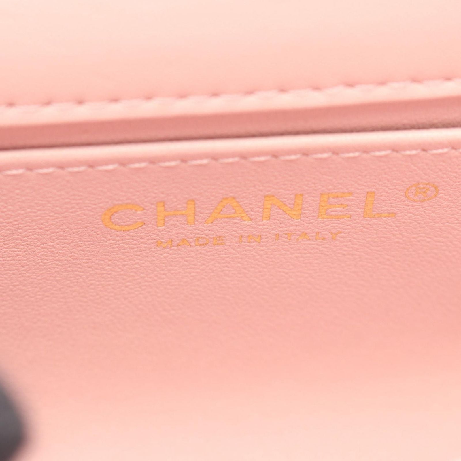 Chanel Shoulder Bag Mini Quilted Light Pink Lambskin Chain — view 4