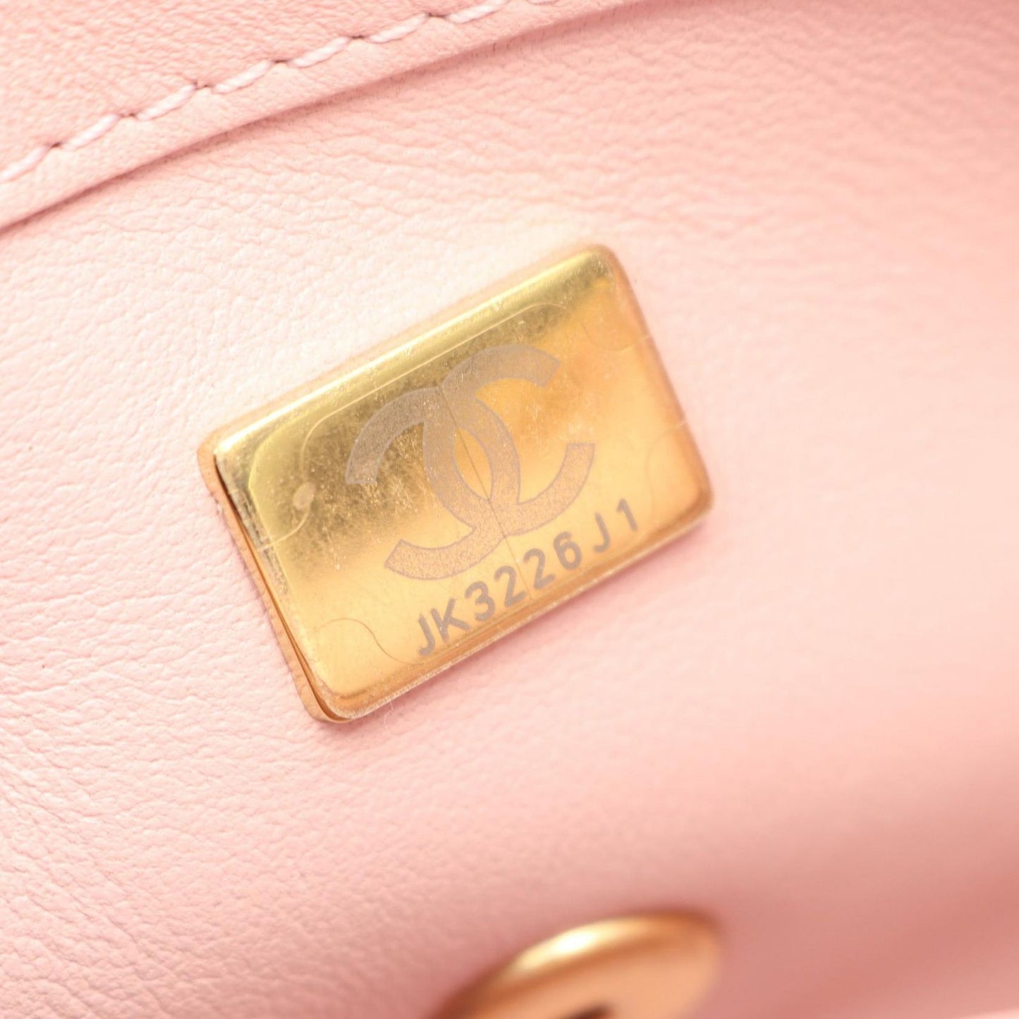 Chanel Shoulder Bag Mini Quilted Light Pink Lambskin Chain — view 5