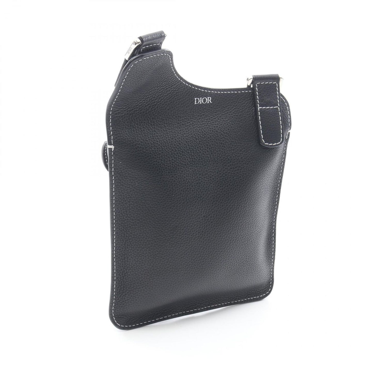 Dior Shoulder Bag Saddle Black Leather — view 2