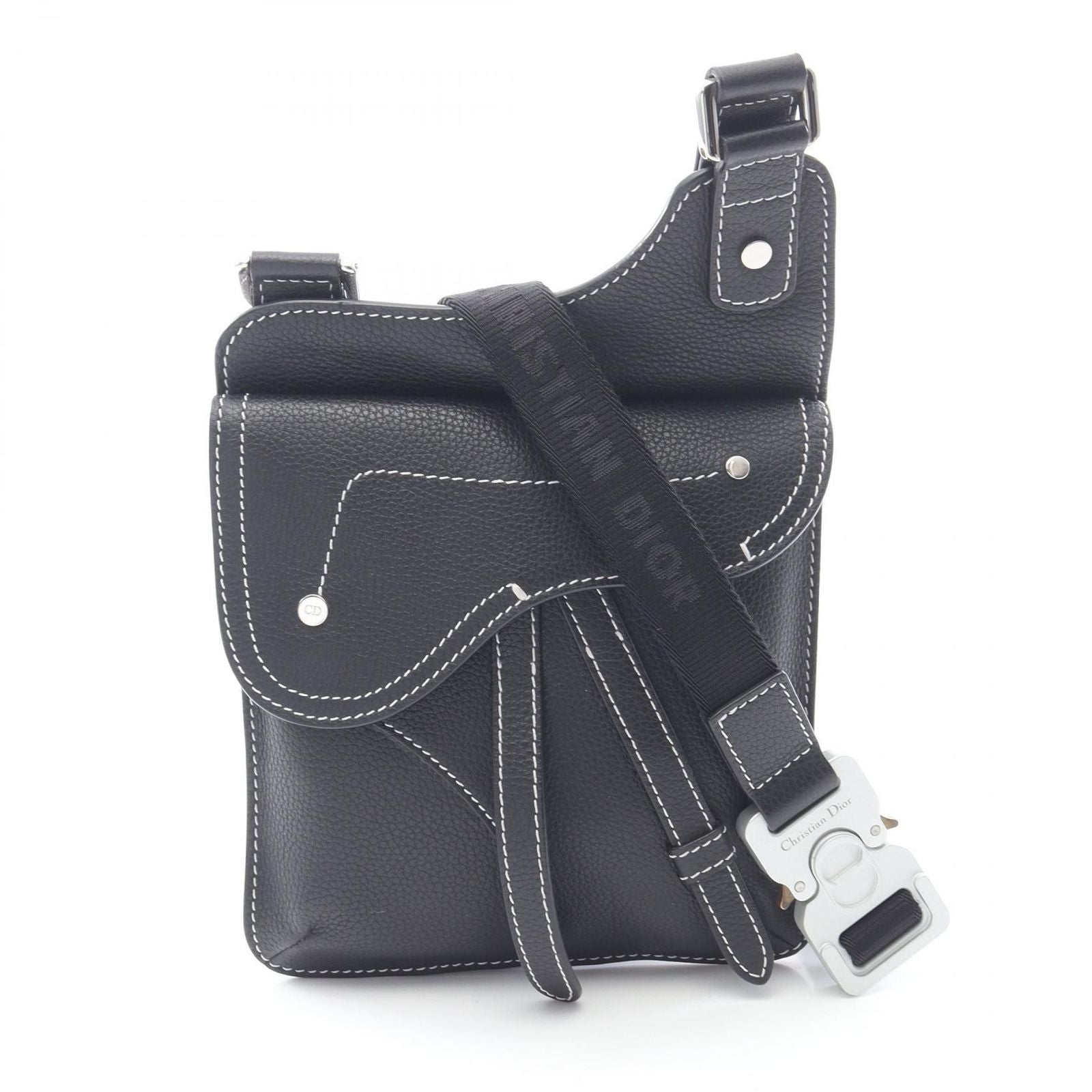 Dior Shoulder Bag Saddle Black Leather