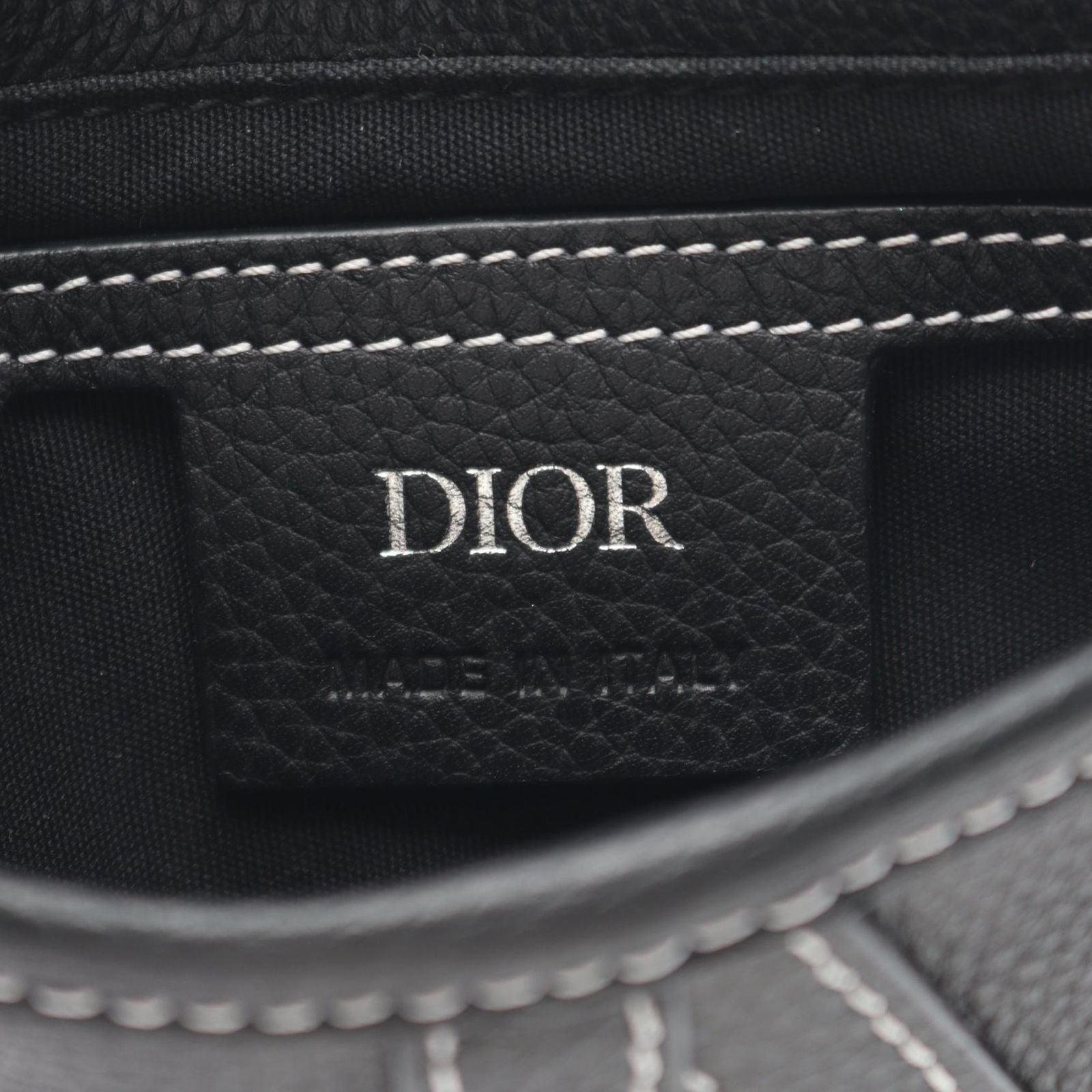 Dior Shoulder Bag Saddle Black Leather — view 4