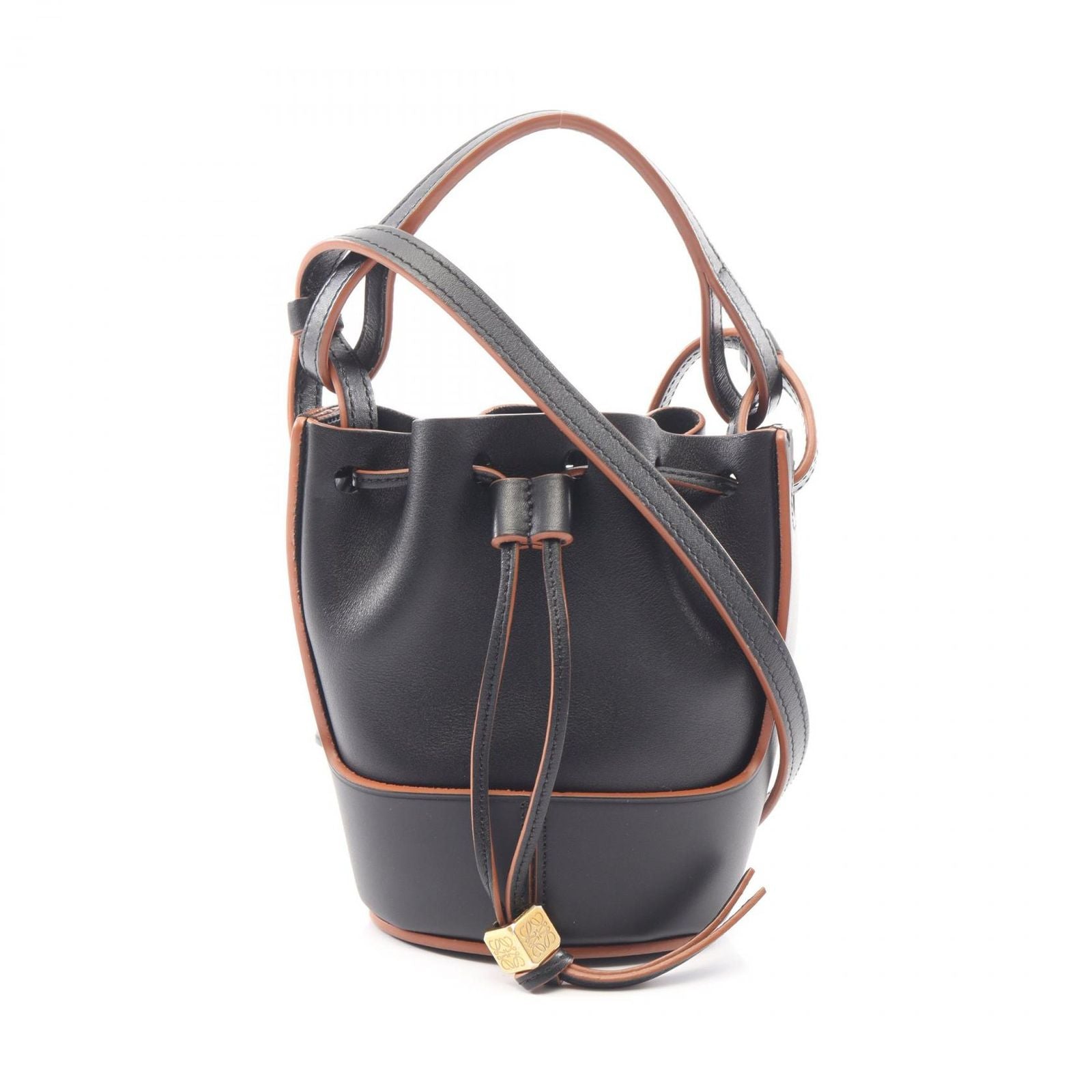Loewe Shoulder Bag Balloon Nano 2-Way Black Leather