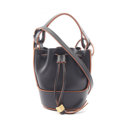 Loewe Shoulder Bag Balloon Nano 2-Way Black Leather