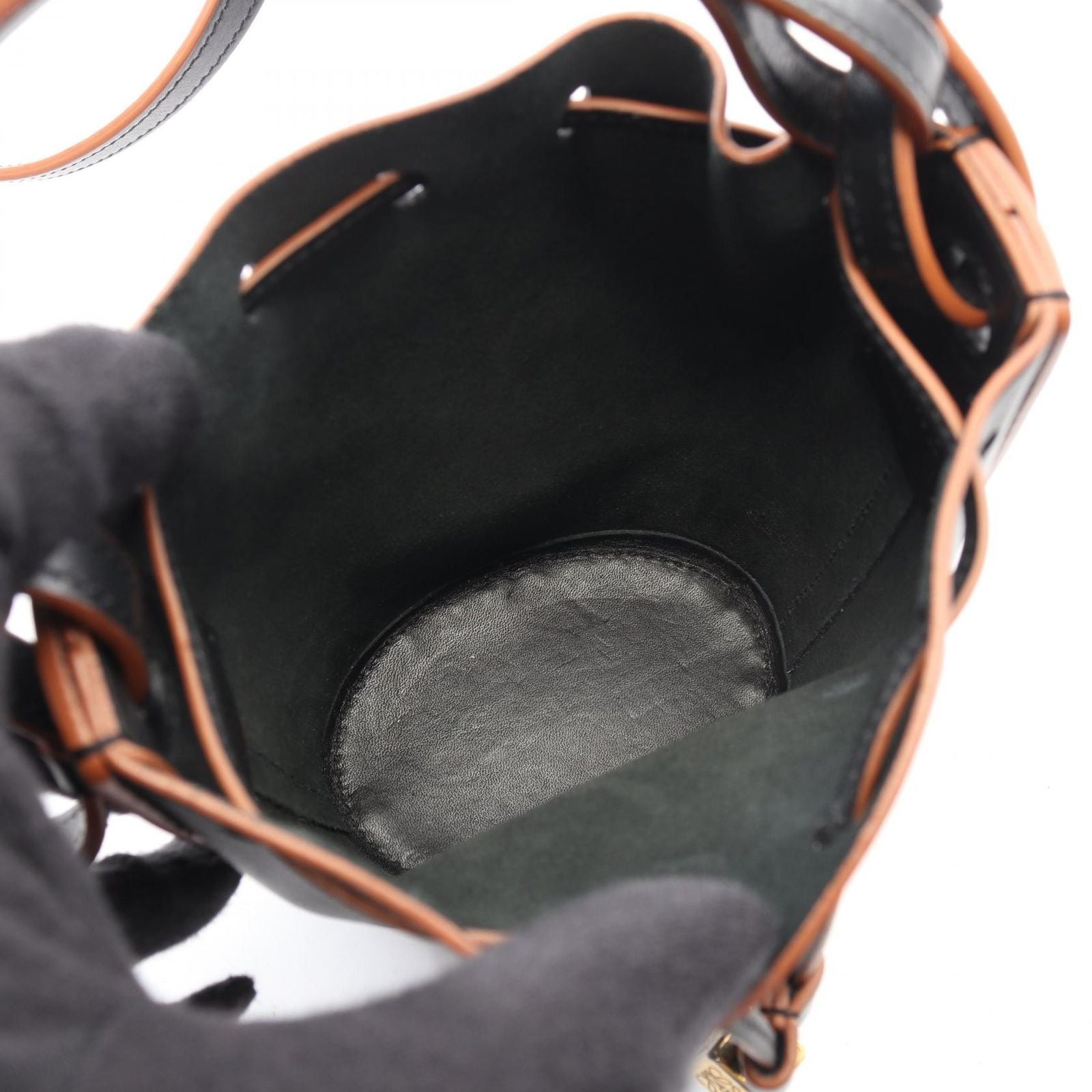 Loewe Shoulder Bag Balloon Nano 2-Way Black Leather — view 3