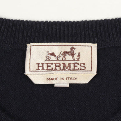 Hermes Knit Leather Stitch Crew Neck Cashmere Sweater — view 3