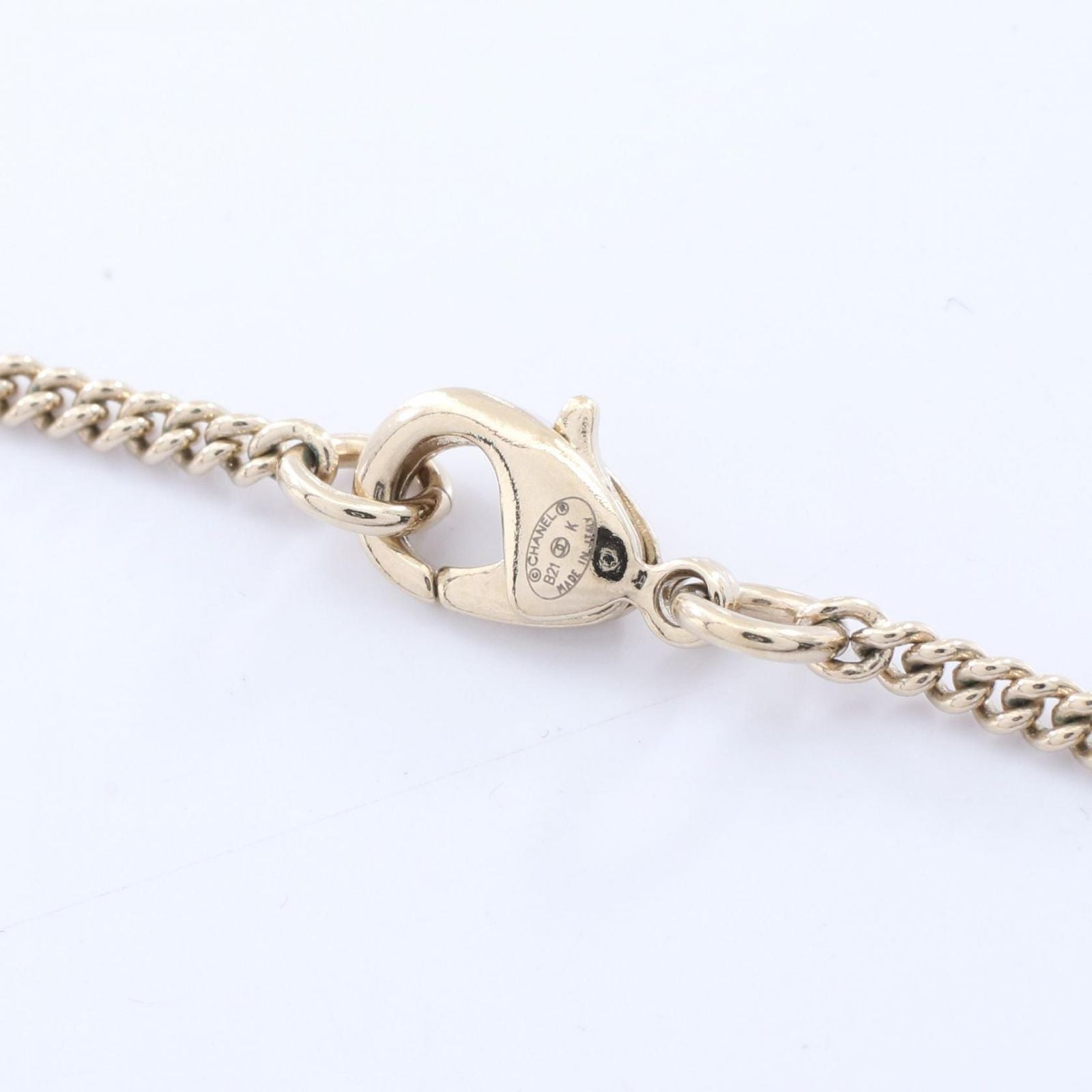 Chanel Necklace CC Logo Circle Leather — view 4