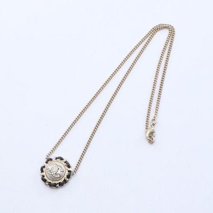 Chanel Necklace CC Logo Circle Leather — view 3