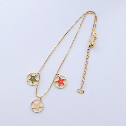 Dior Necklace Circle Star Logo — view 3
