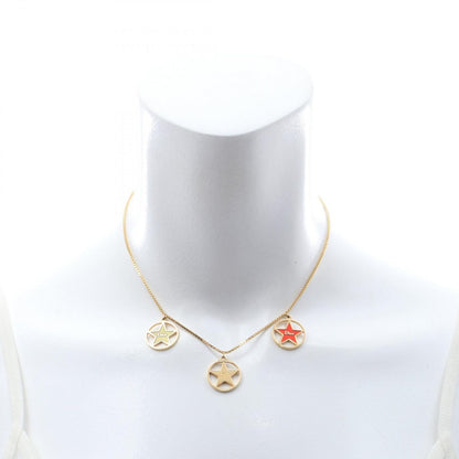 Dior Necklace Circle Star Logo — view 5