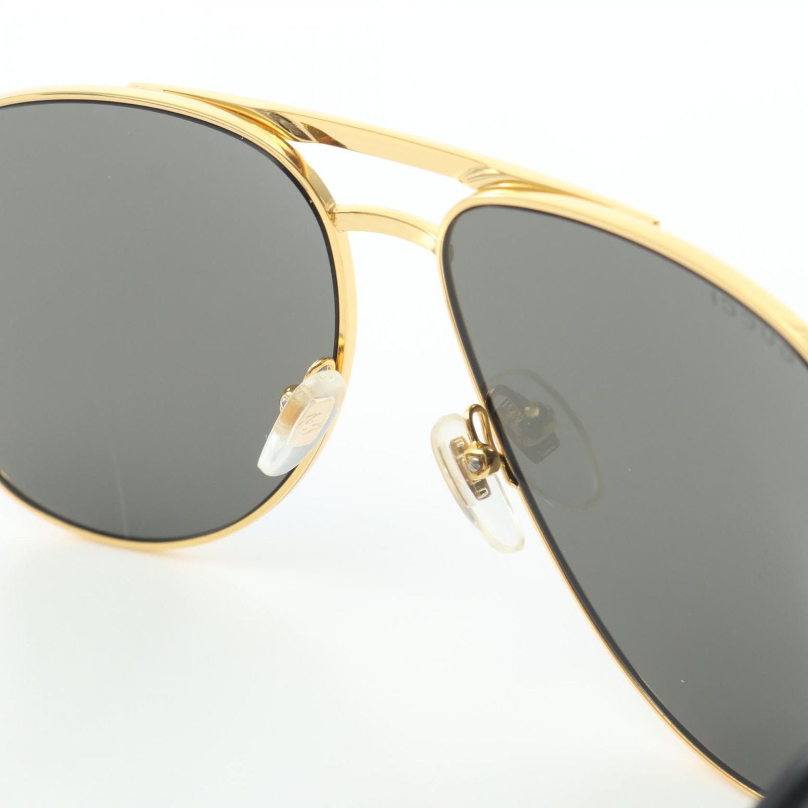 Gucci Sunglasses Semi Auto Gold Black Eyewear — view 6