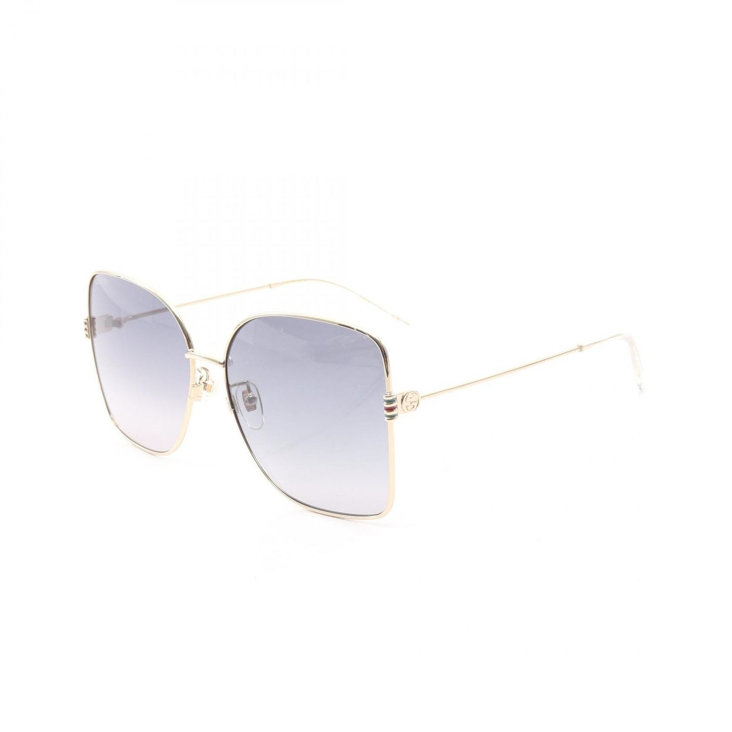 Gucci Sunglasses Square Silver Gray Eyewear — view 2