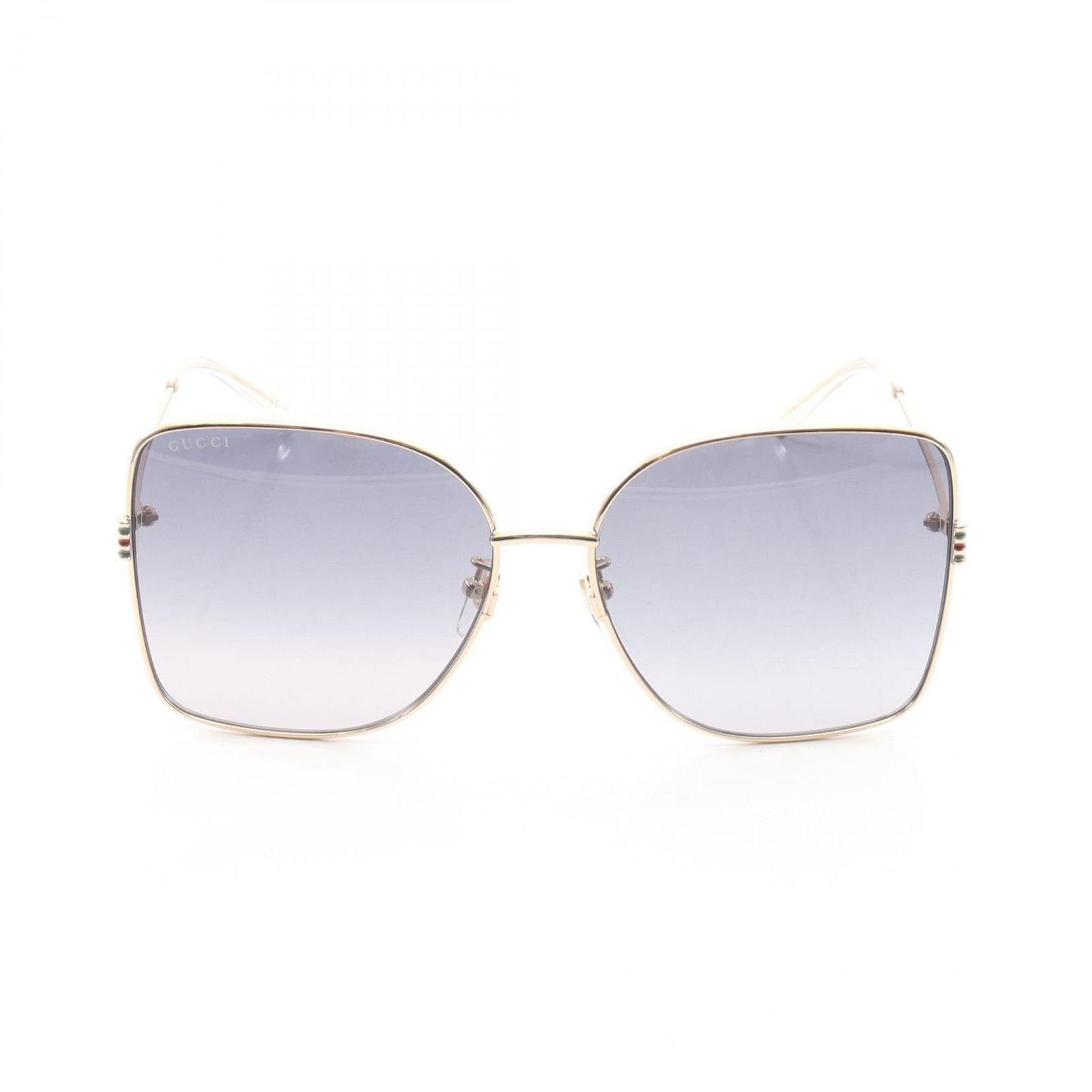 Gucci Sunglasses Square Silver Gray Eyewear