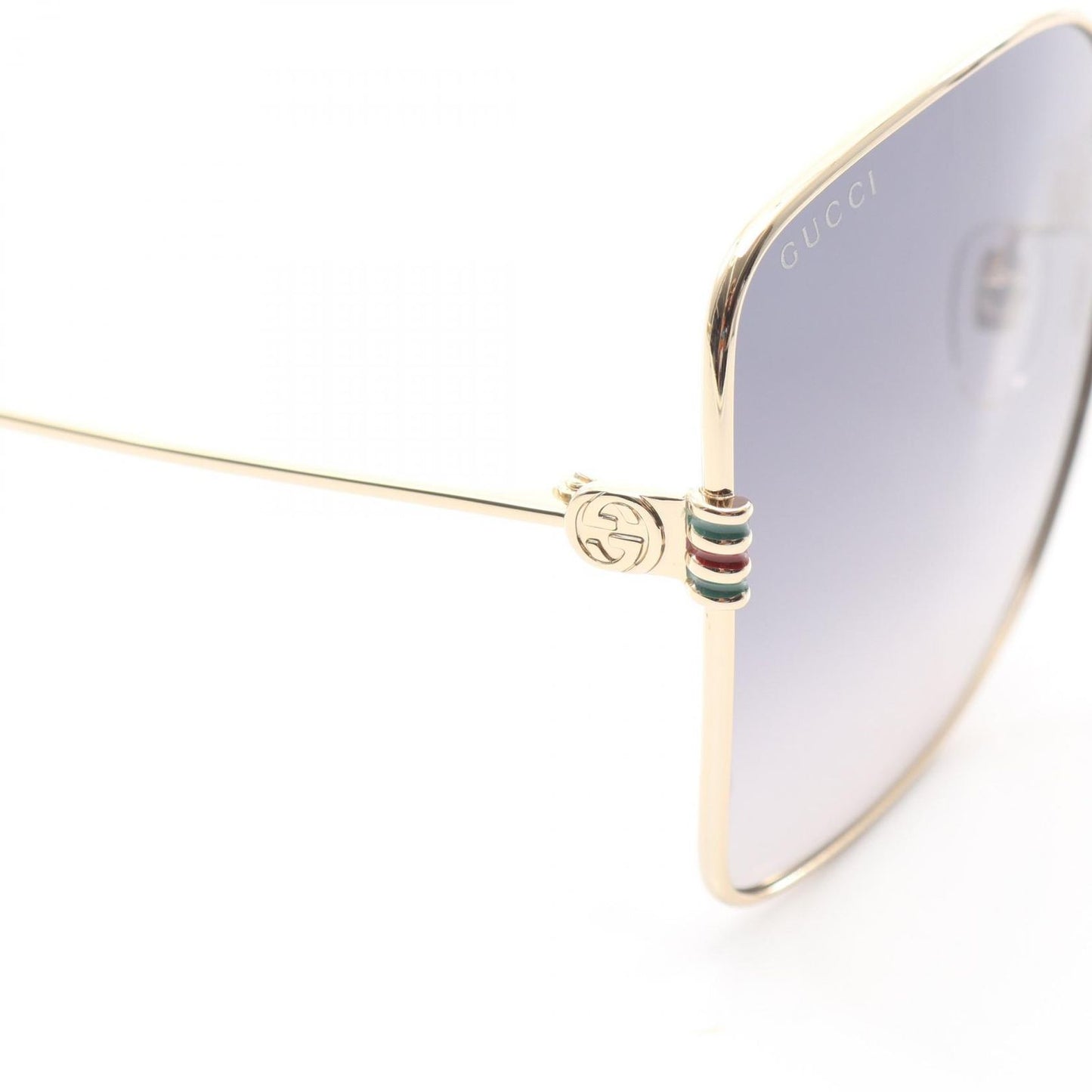 Gucci Sunglasses Square Silver Gray Eyewear — view 7
