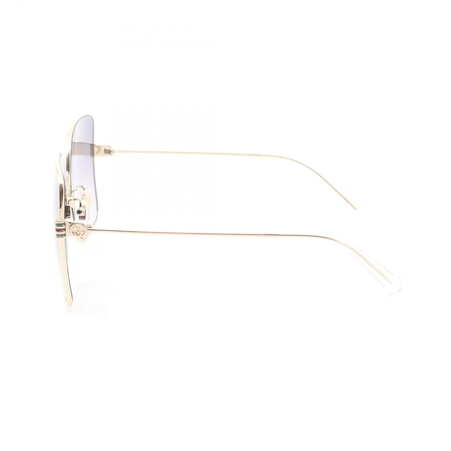 Gucci Sunglasses Square Silver Gray Eyewear — view 3