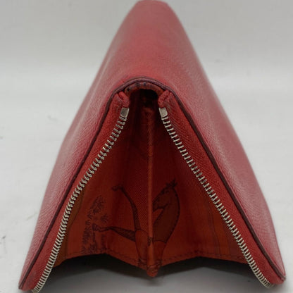 Hermes Wallet Silk in Carriage Round Red — view 8