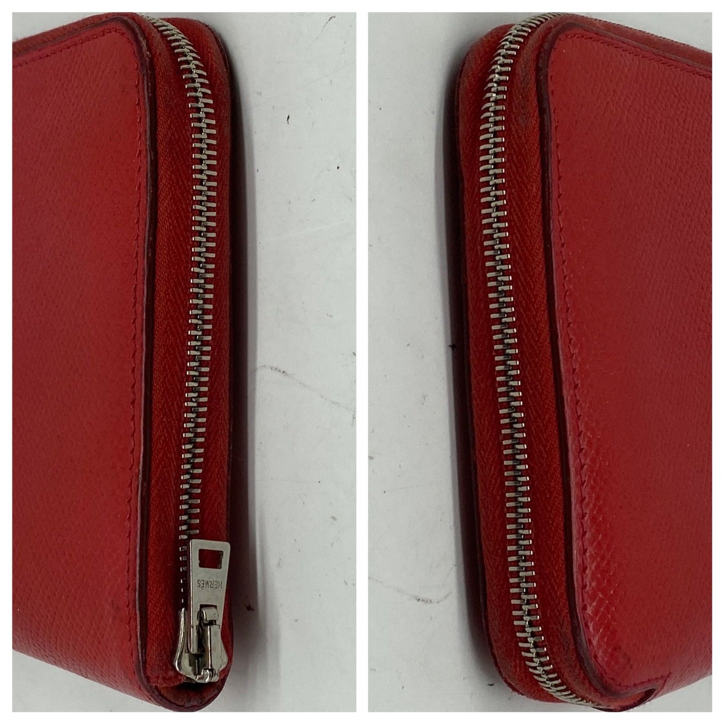 Hermes Wallet Silk in Carriage Round Red — view 5