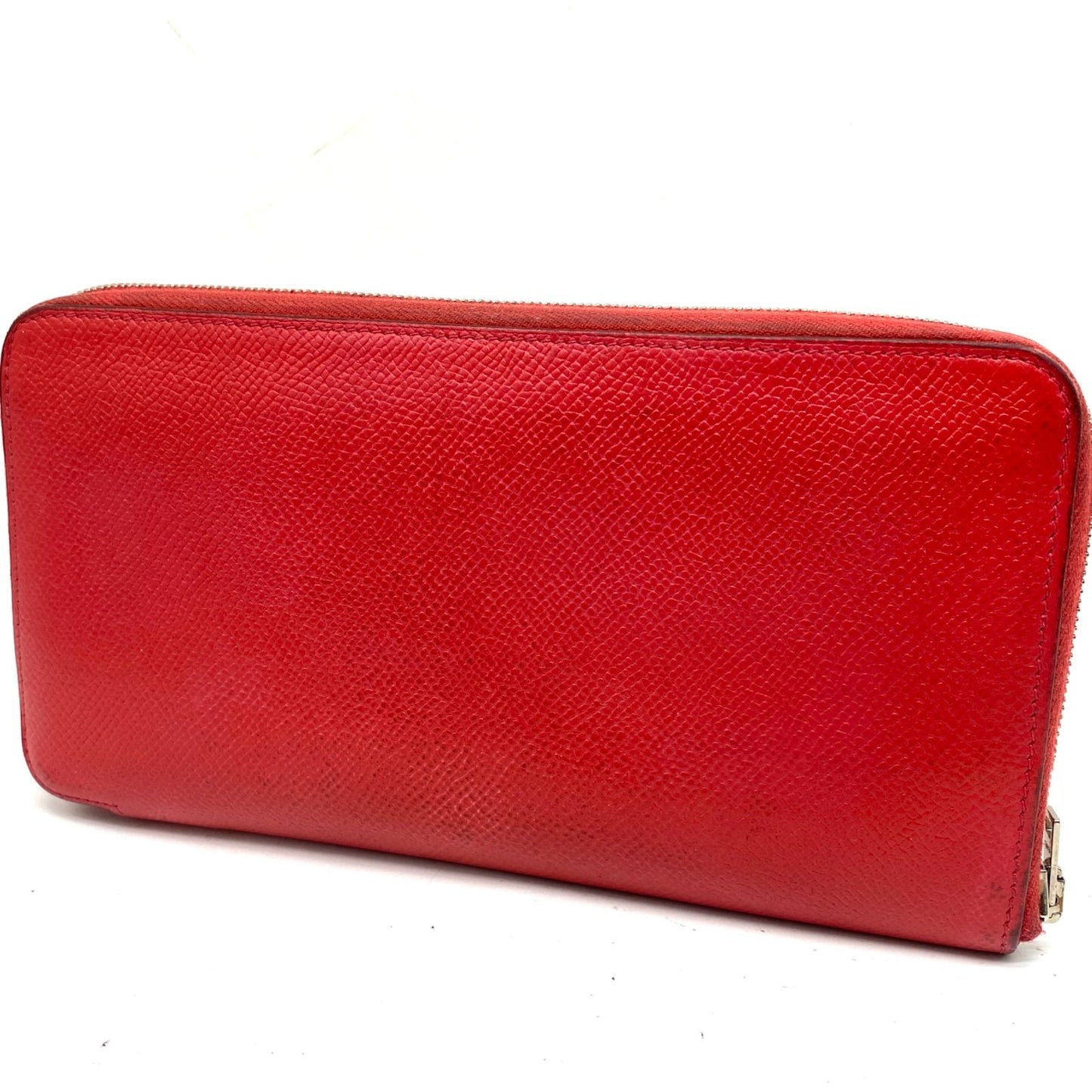 Hermes Wallet Silk in Carriage Round Red