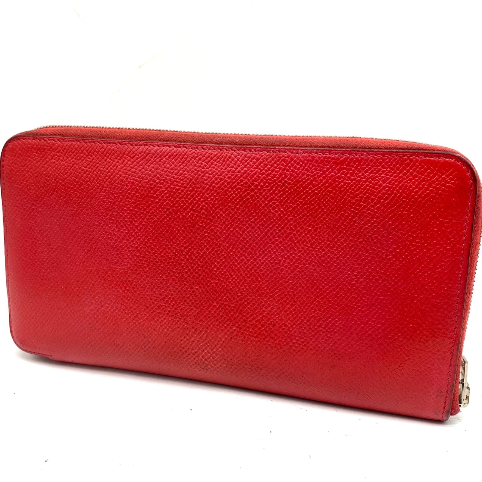 Hermes Wallet Silk in Carriage Round Red