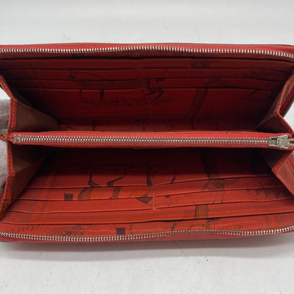 Hermes Wallet Silk in Carriage Round Red — view 6