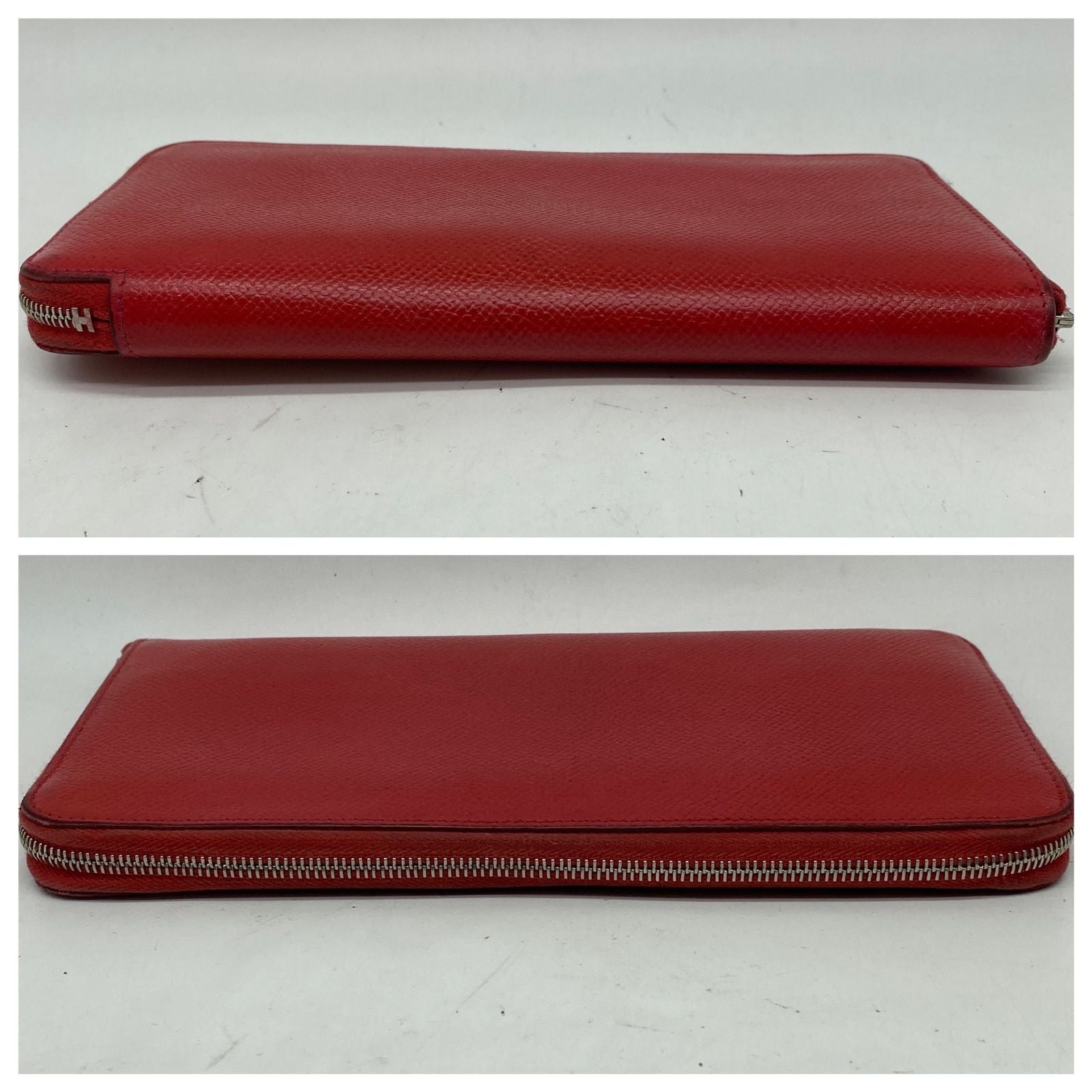 Hermes Wallet Silk in Carriage Round Red — view 4