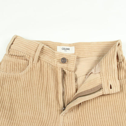 Celine Pants Corduroy Beige Cotton — view 5