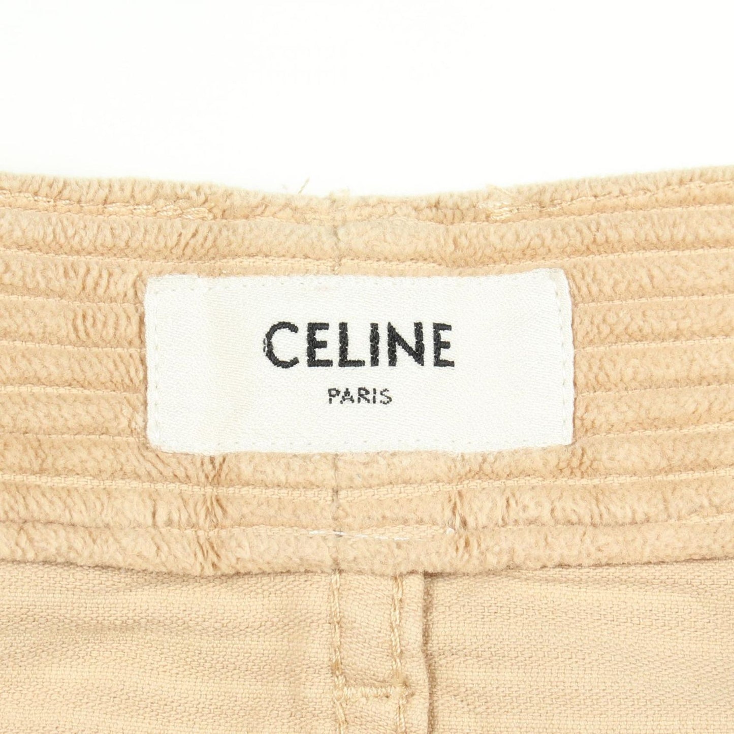 Celine Pants Corduroy Beige Cotton — view 3