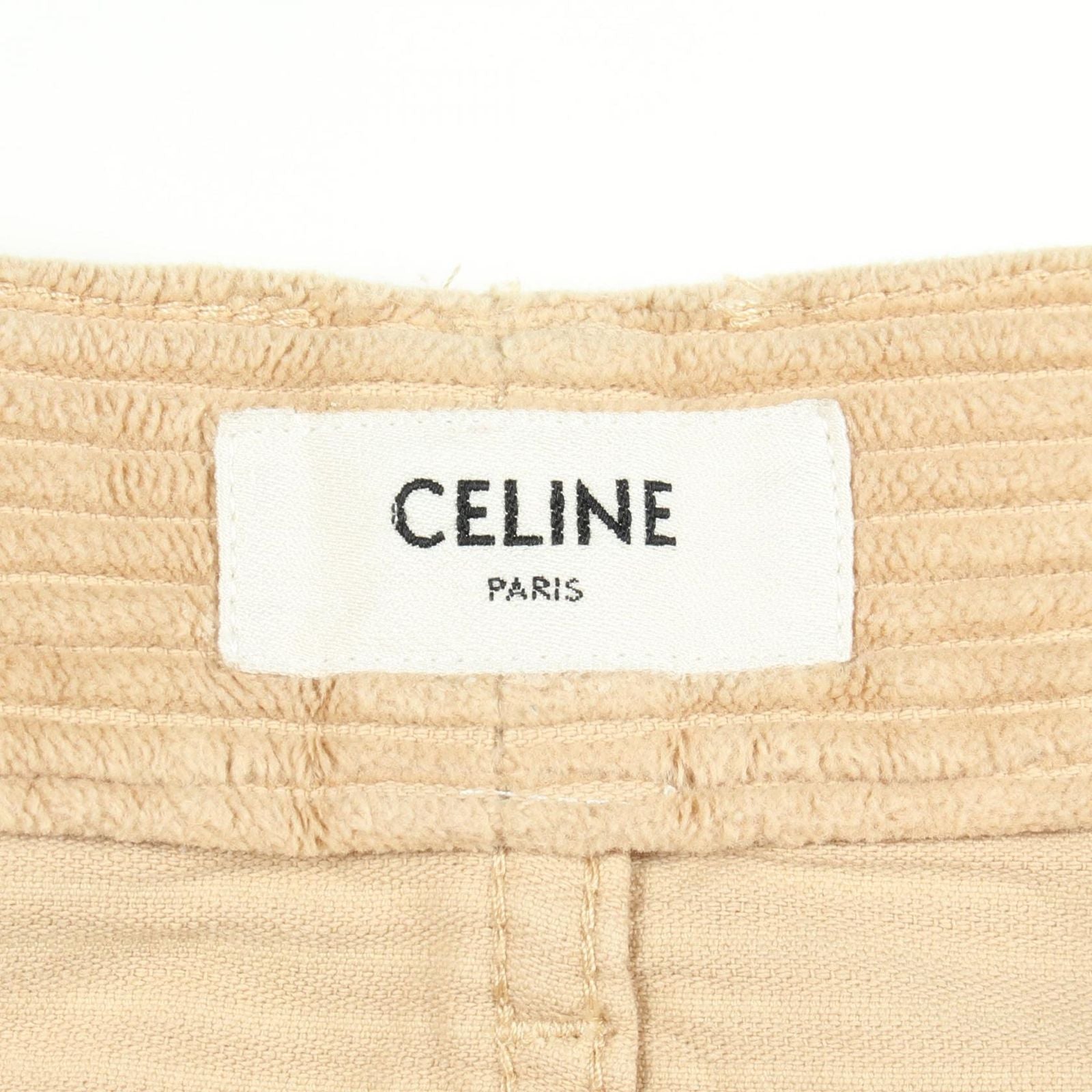 Celine Pants Corduroy Beige Cotton — view 3