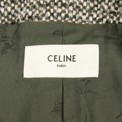 Celine Color Jacket Tweed Gray Wool — view 3