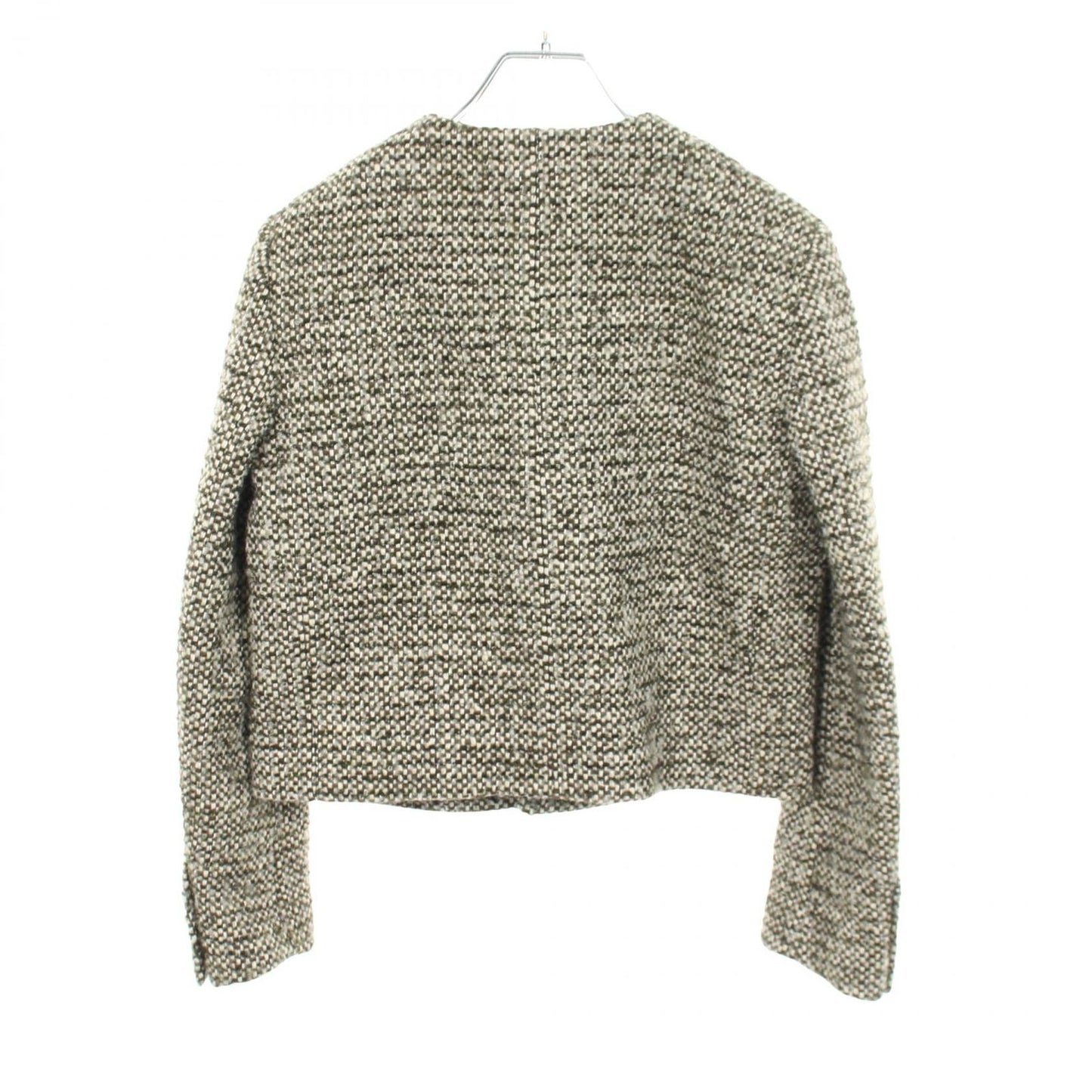 Celine Color Jacket Tweed Gray Wool — view 2
