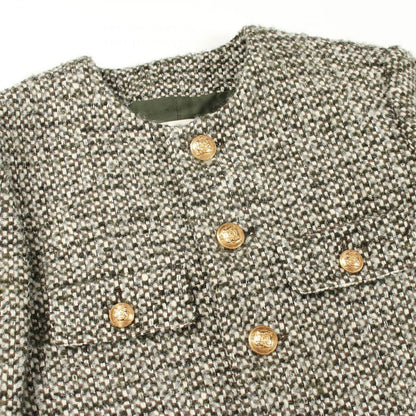 Celine Color Jacket Tweed Gray Wool — view 7