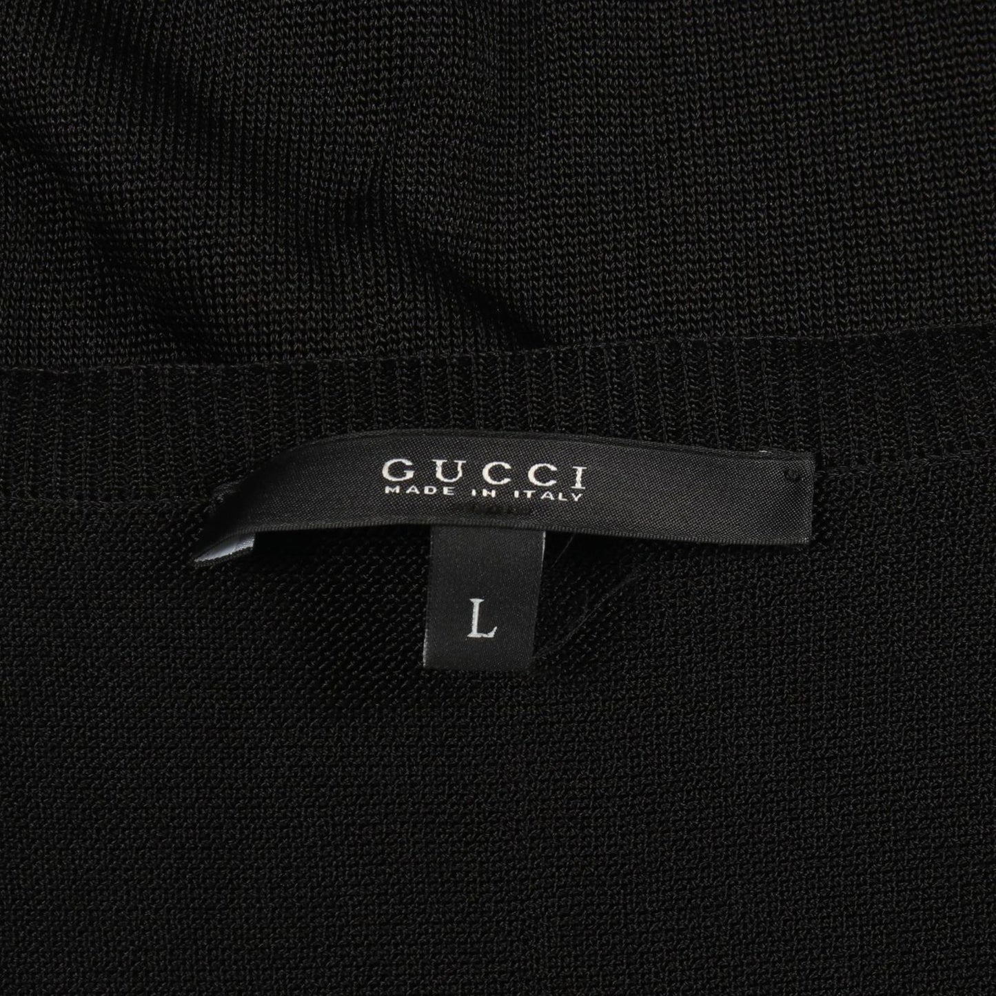 Gucci Knit Interlocking V Neck Black Rayon Sweater — view 3