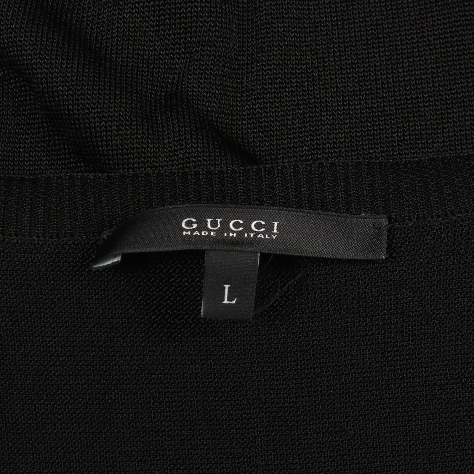 Gucci Knit Interlocking V Neck Black Rayon Sweater — view 3