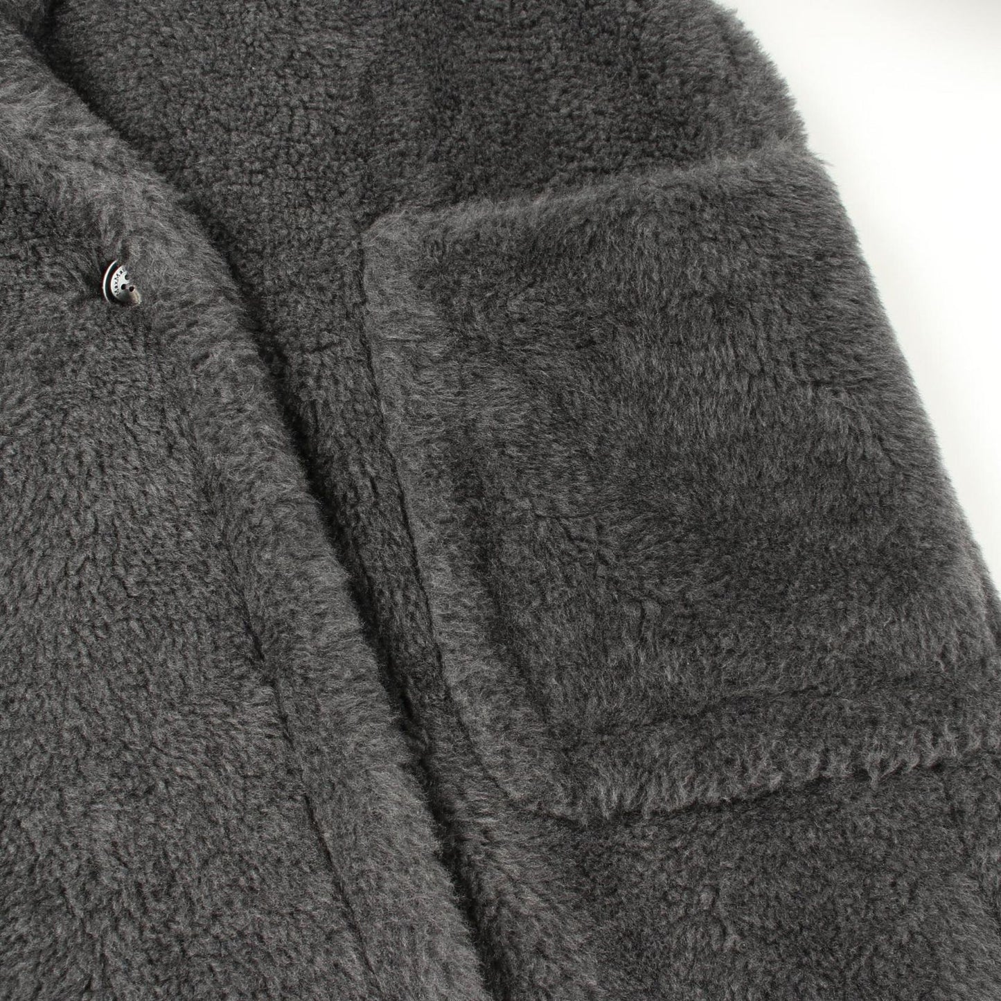 Max Mara Kadiak Teddy Bear Gray Wool Coat — view 7