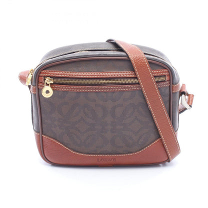 Loewe Shoulder Bag Anagram Dark Brown Canvas Leather