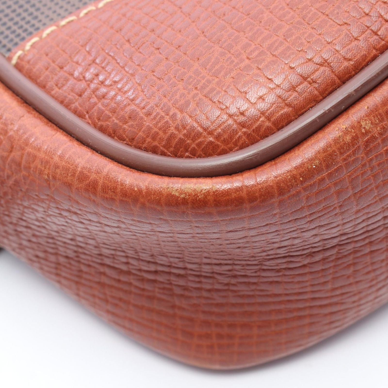 Loewe Shoulder Bag Anagram Dark Brown Canvas Leather — view 7