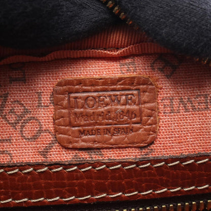 Loewe Shoulder Bag Anagram Dark Brown Canvas Leather — view 4
