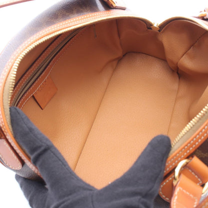 Celine Handbag Macadam Dark Brown Canvas Leather — view 3