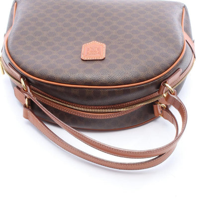 Celine Handbag Macadam Dark Brown Canvas Leather — view 5