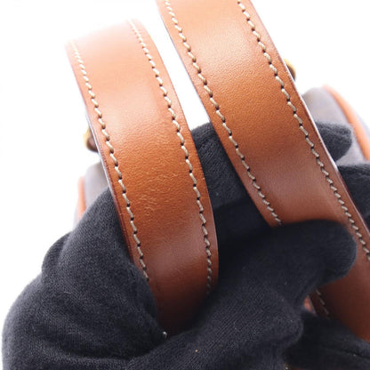 Celine Handbag Macadam Dark Brown Canvas Leather — view 8