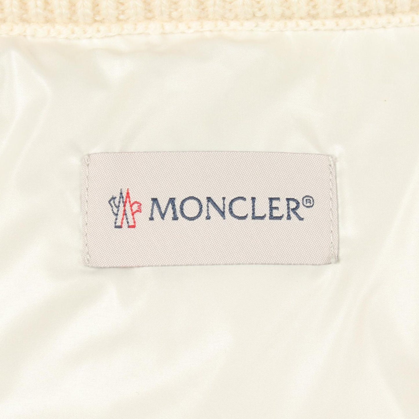 Moncler Down Jacket Knit Contrast Nylon Wool Cardigan Tricot — view 3