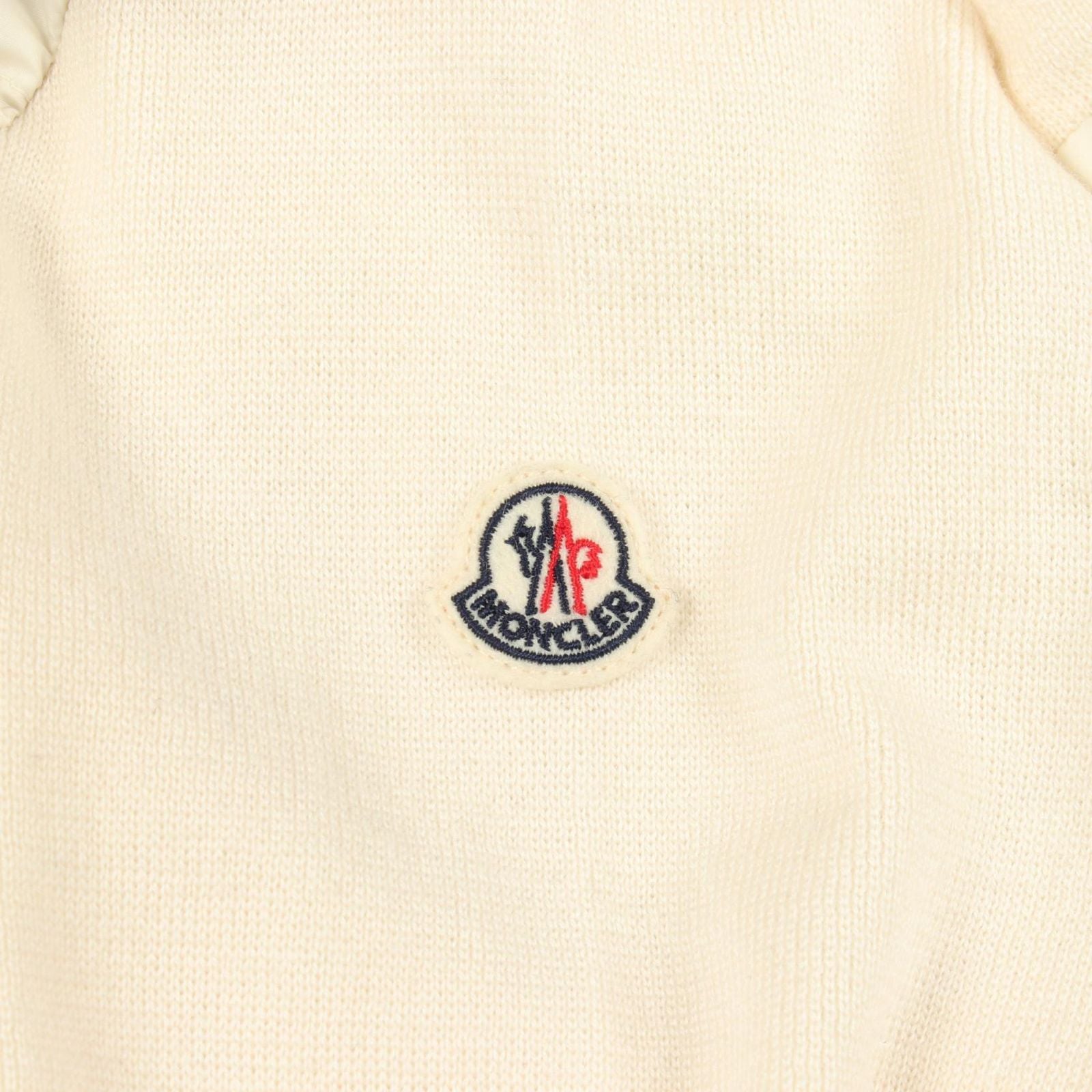 Moncler Down Jacket Knit Contrast Nylon Wool Cardigan Tricot — view 6