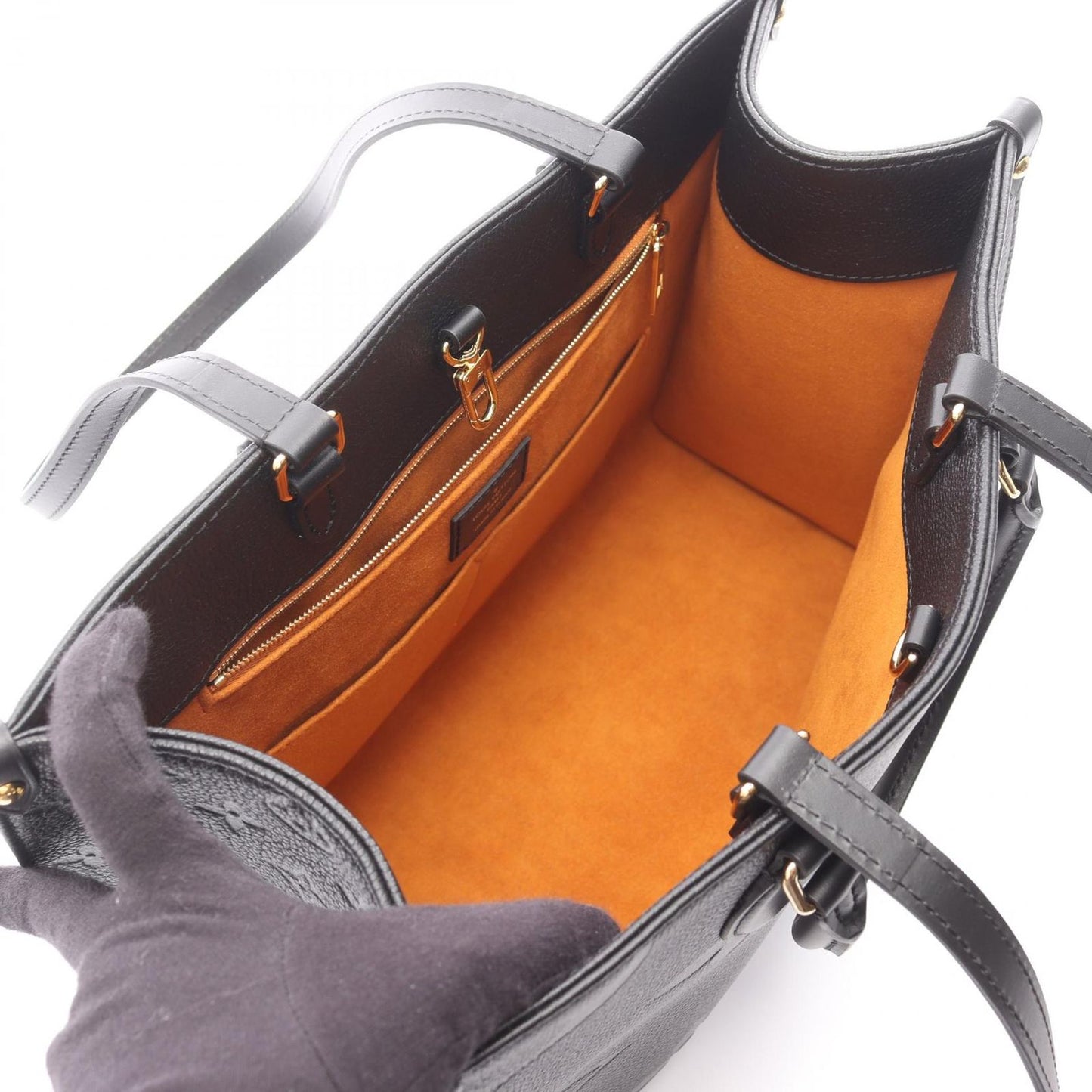 Louis Vuitton Tote On The Go MM 2-Way Noir Leather — view 3
