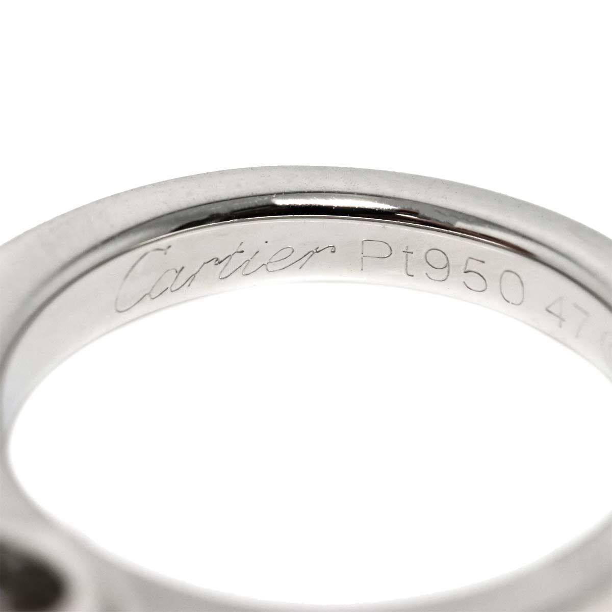 Cartier C de Solitaire Diamond 47 Ring Pt Platinum Certificate of Identification — view 3